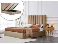 Voodi 160x200 PALAZZO beež - tõstemehhanismiga pilt 2