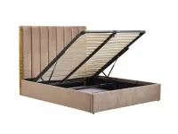 Voodi 160x200 PALAZZO beež - tõstemehhanismiga pilt 9