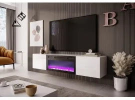 TV стол LIVO RTV-180W-K с электрокамином