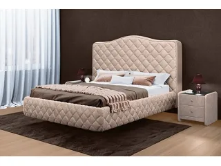 Voodi 160x200 PRESTIGE tõstemehhanismiga - Beež pilt