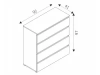 Комод COSMO C04 - Белый pilt 3