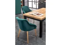 Стол раздвижной TIAGO дуб крафт / черный pilt 5