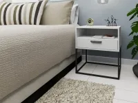 Тумбочка TRENDY SN-4 Белая pilt 4