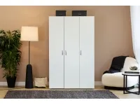 Шкаф для одежды BASIC 3D - Белый pilt 3