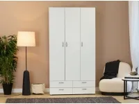 Шкаф для одежды BASIC 3D4S - Белый pilt 2