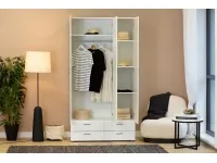 Шкаф для одежды BASIC 3D4S - Белый pilt 3