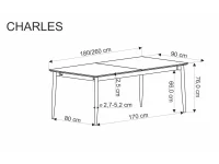 Стол раздвижной CHARLES pilt 5