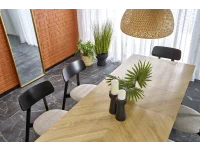 Pikendatav laud EDMONDO naturaalne/must pilt 5
