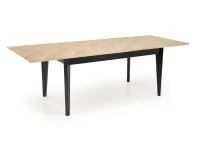Pikendatav laud EDMONDO naturaalne/must pilt 8