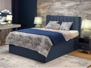 Voodi 160x200 ASENTO tõstemehhanismiga - Sinine pilt