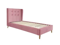 Кровать 90x200 ESTELLA 90 розовая pilt 4
