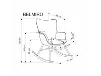 Кресло-качалка BELMIRO серый pilt 3