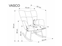 Кресло-качалка VASCO желтый pilt 5