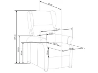 Кресло AGUSTIN 2 recliner - Коричневый pilt 3