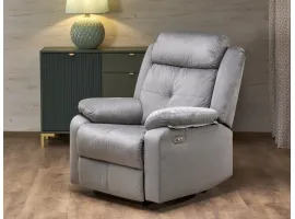 Кресло LORIS recliner электрический - Серый