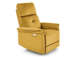 Кресло SEMIR recliner электрический - Горчичный