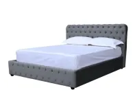 Voodi 160x200 BELINDA tõstemehhanismiga - Tumehall pilt 4