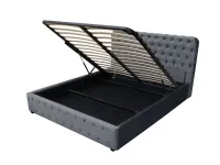 Voodi 160x200 BELINDA tõstemehhanismiga - Tumehall pilt 3