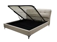 Voodi 180x200 GLORIA tõstemehhanismiga - Helehall pilt 3