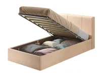 Voodi 90x190 MARCEL tõstemehhanismiga - Beež pilt 4