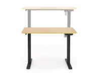 Стол компьютерный B-53 с регулировкой высоты - Белый/дуб pilt 3