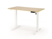 Стол компьютерный B-53 с регулировкой высоты - Белый/дуб pilt 2