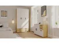 Riidekapp BASIC TWO 3D4S - Valge / artisan pilt 6