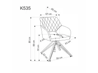 Стул K535 зелёный pilt 9