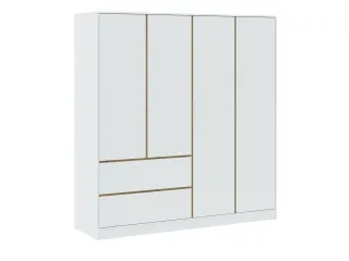 Riidekapp BASIT 4D2S - Valge (+artisan) pilt