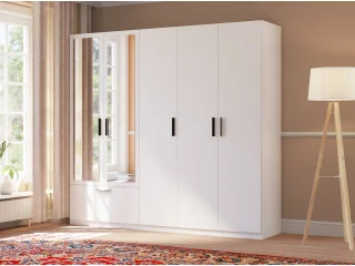 Шкаф для одежды LITA 5D1S с зеркалом pilt