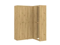 Шкаф для одежды BEN 2D+1HDF - Дуб артисан pilt 8