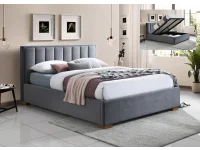 Voodi 140x200 HAZEL hall - tõstemehhanismiga pilt 2