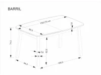 Стол раздвижной BARRIL pilt 9