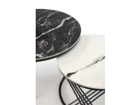 Diivanilaud FLAMINGO (2 tk) - valge / must marmor pilt 4