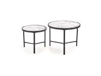 Журнальный стол FATIMA белый + черный (2 шт) pilt 5
