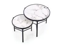 Журнальный стол FATIMA белый + черный (2 шт) pilt 3