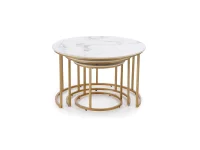 Журнальный стол GILDA  (3 шт) белый / золтой pilt 6