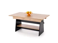 Журнальный стол раскладной ERIKA дуб артисан - черный pilt 2