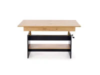 Журнальный стол раскладной ERIKA дуб артисан - черный pilt 7