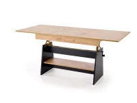 Журнальный стол раскладной ERIKA дуб артисан - черный pilt 3