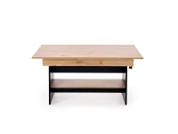 Журнальный стол раскладной ERIKA дуб артисан - черный pilt 6