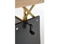 Журнальный стол раскладной ERIKA дуб артисан - черный pilt 4