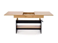 Журнальный стол раскладной ERIKA дуб артисан - черный pilt 8