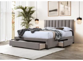 Voodi 160x200 GRACE  beež samet