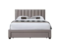 Voodi 160x200 GRACE  beež samet pilt 4