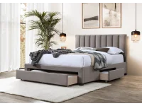 Кровать 140x200 GRACE бежевый вельвет pilt 2