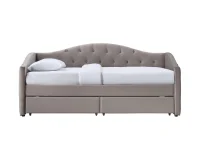 Voodi 90x200 ALOHA beež samet pilt 3