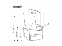 Tugitool SEMIR 2 elektriline recliner - Must pilt 11