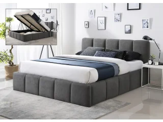 Voodi 180x200 TONE tõstemehhanismiga - Tumehall pilt