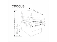 Tugitool CROCUS elektriline recliner - Beež pilt 8